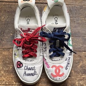 Chanel Sneaker Pharrell Williams Multicolor White Size 37 6 1/2